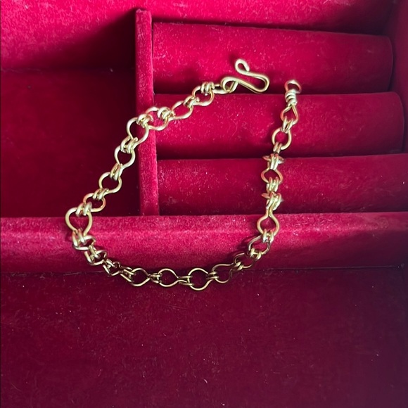Handmade Jewelry - Elegant copper wire loop Chain Bracelet